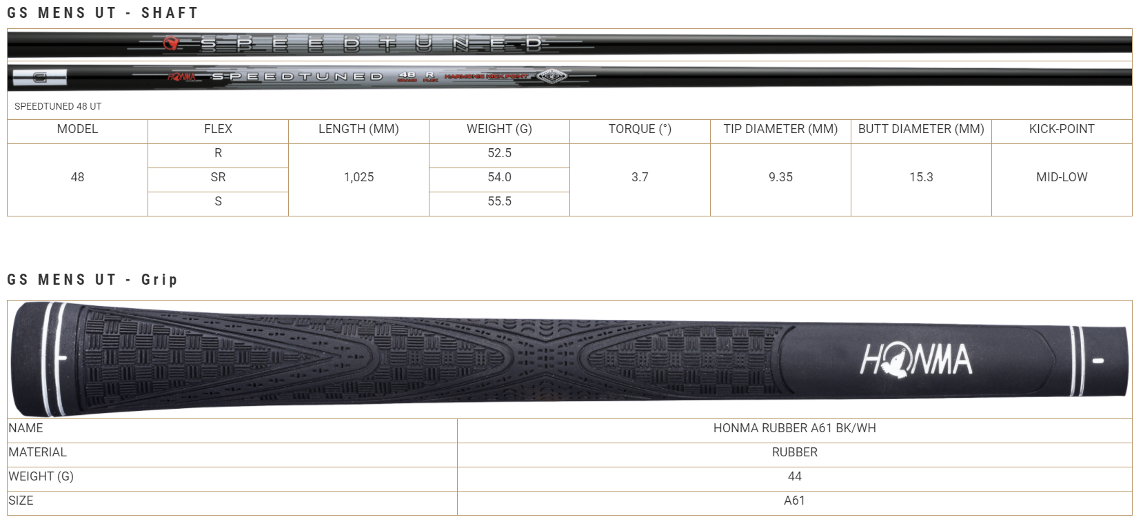 Gậy Honma Utility Tour World GS