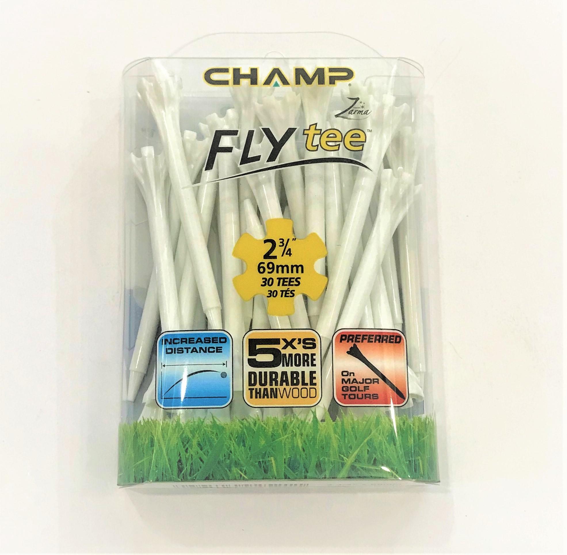 Champ Fly Tee Golf 2-3/4" 30P Pack (White)