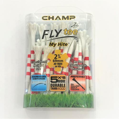 Champ Fly Tee Golf 2-3/4" My Height 30P Pack (White/Red)-95505