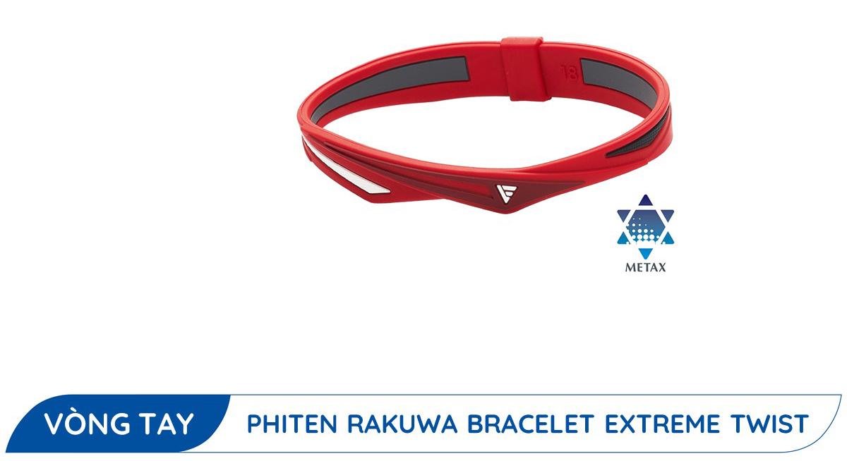 Vòng Tay Phiten Rakuwa Bracelet Extreme Twist Red/white TG789126