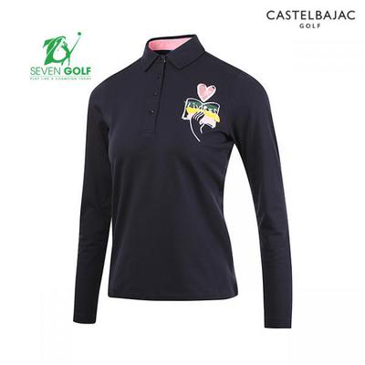 Áo thun golf polo nữ dài tay CastellBajac BG8FTS503
