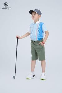 Áo Golf Trẻ Em Nam Ngắn Tay Norresy Blue