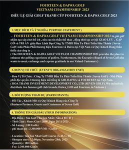 Thông Tin Giải Golf Fourteen & Daiwa VietNam ChampionShip 2023