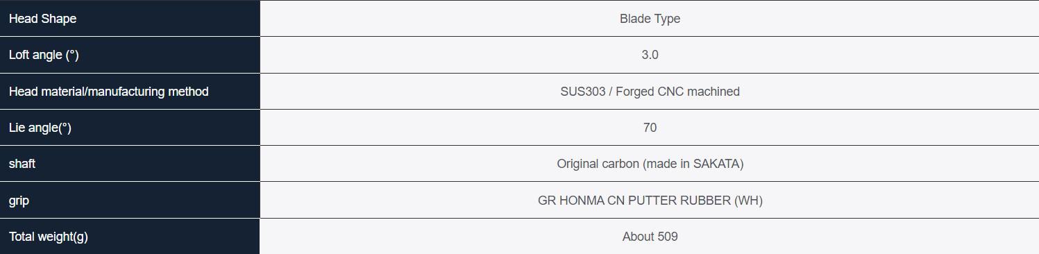 Gậy Putter Honma Sakata Lab CNC Premium Summit