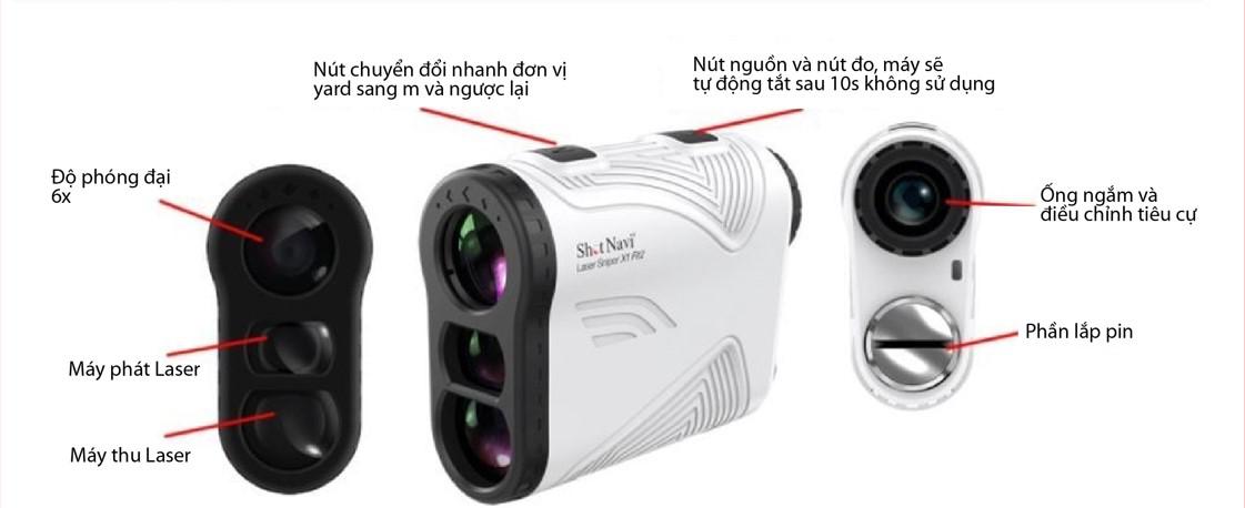 Máy Đo Khoảng Cách Golf Shot Navi Laser Sniper X1 Fit2