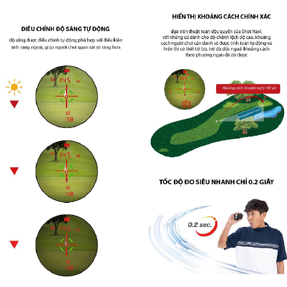 Ống Nhòm Đo Khoảng Cách Golf Shot Navi – Nhỏ Nhưng Có Võ