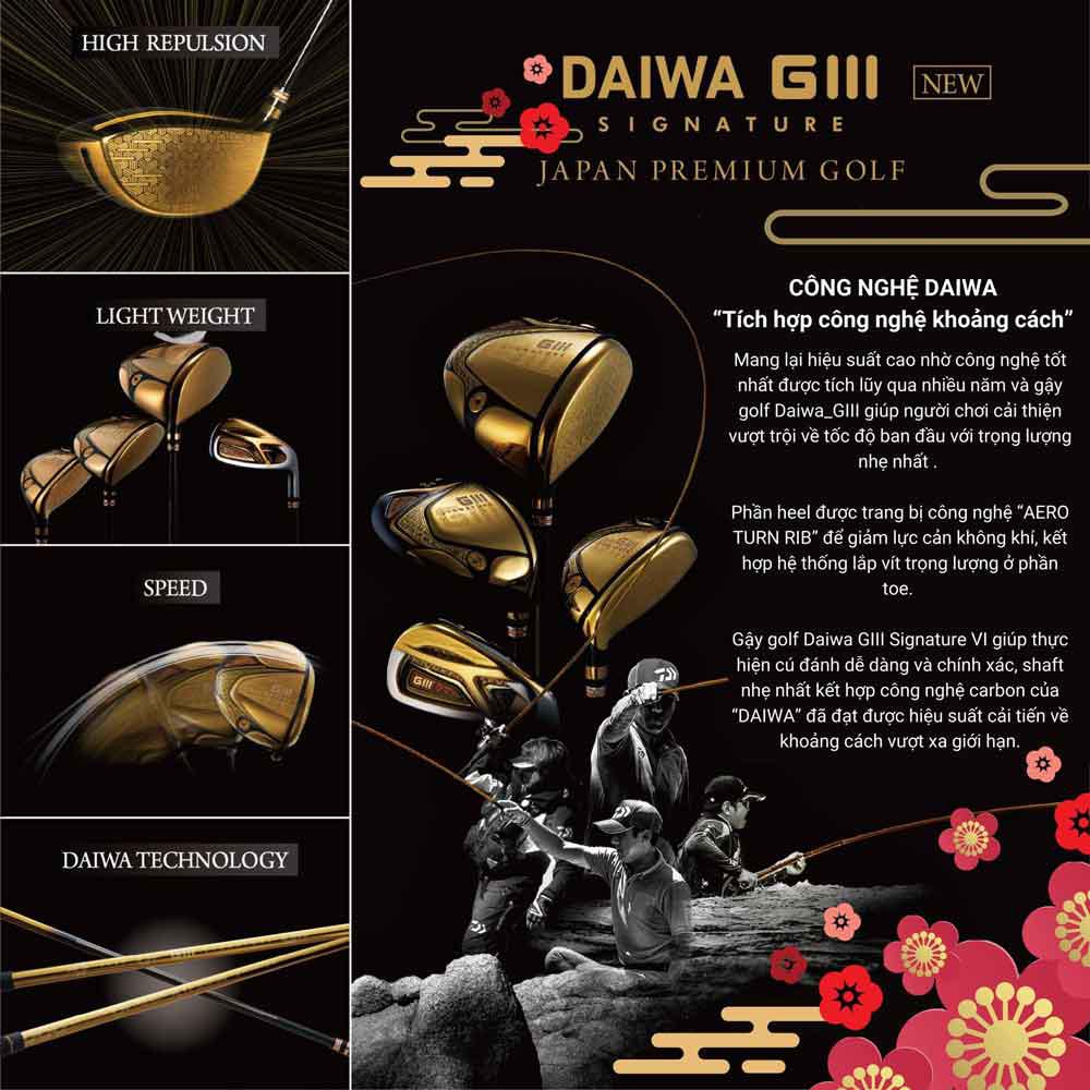 DAIWA GⅢ SIGNATURE chính thức ra mắt: Gậy golf cao cấp “Japan Premium” hội tụ tinh hoa truyền thống và công nghệ Nhật Bản
