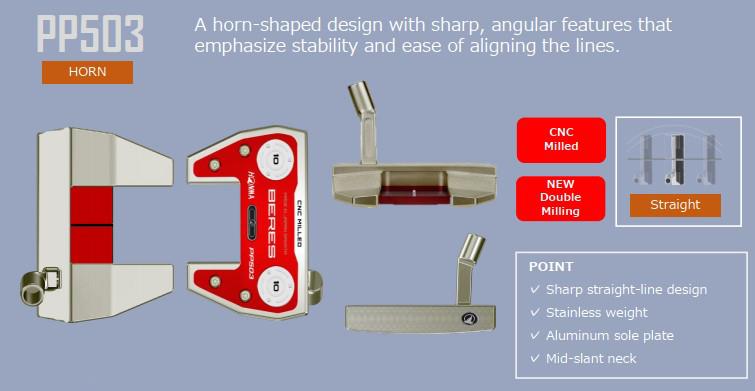 Gậy Putter Honma Beres Premium PP503 Steel BK