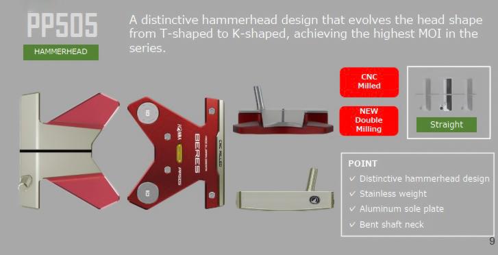 Gậy Putter Honma Beres Premium PP505 Steel BK