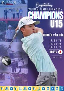 Golfer trẻ Robert Hòa Nguyễn đăng quang ngôi vô địch U15 tại VJO 2025 cùng bộ gậy Fourteen GelongD