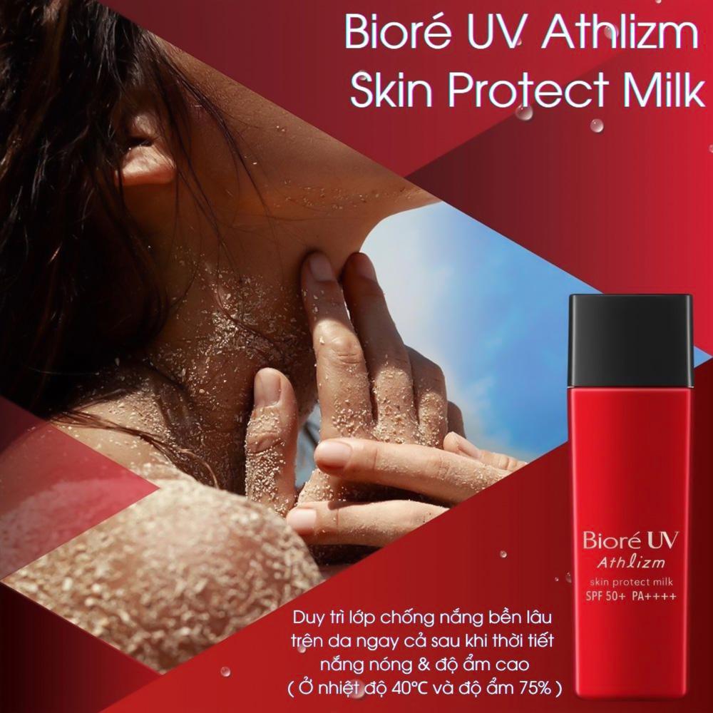 Kem Chống Nắng Biore UV Athlizm Milk 50SPF (65ML) Spray