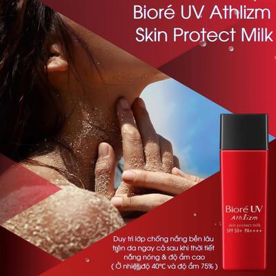 Kem Chống Nắng Biore UV Athlizm Milk 50SPF (65ML) Spray