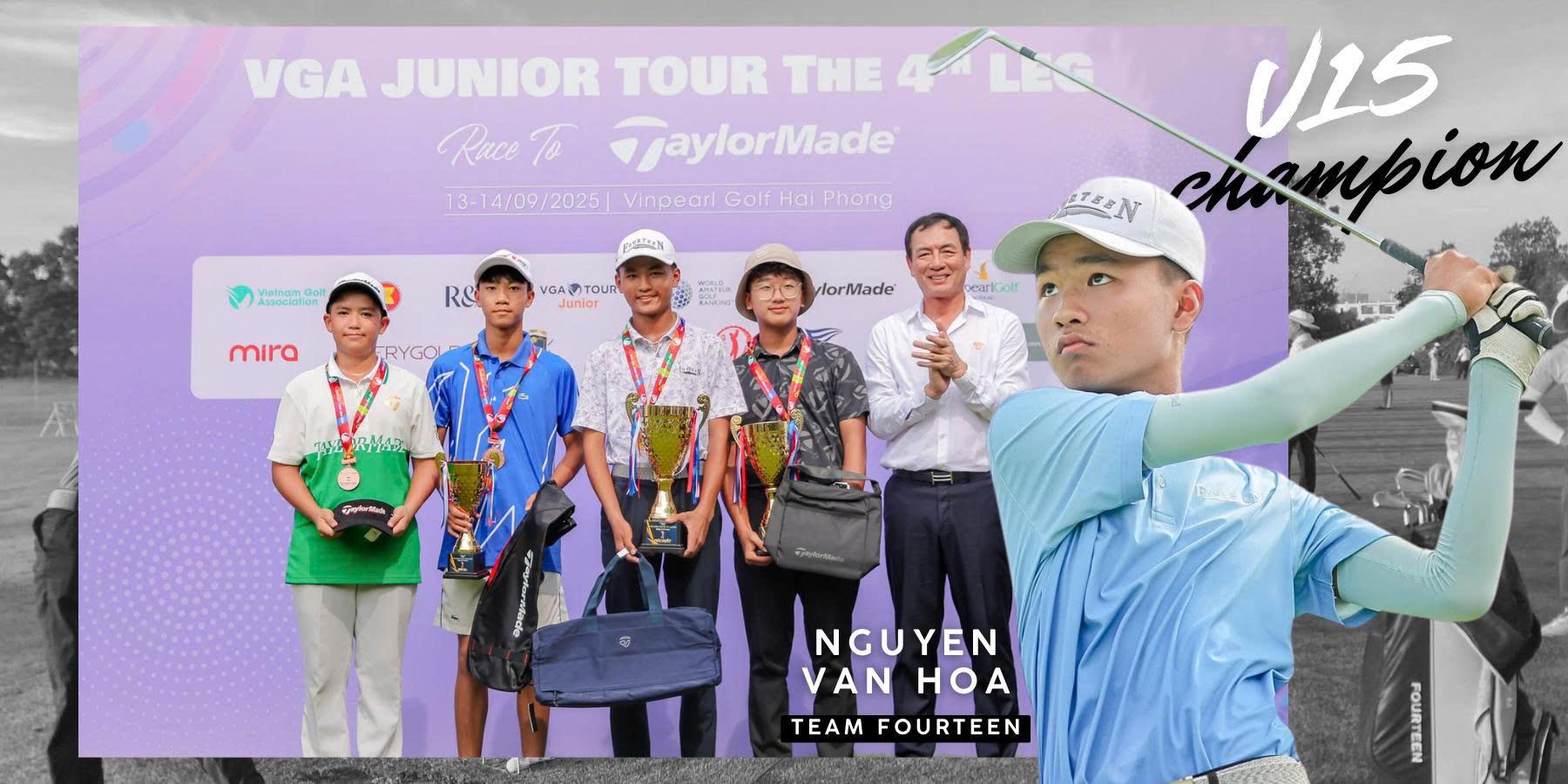 Golfer trẻ Nguyễn Văn Hòa giành vị trí thứ nhất bảng U15 nam tại VGA Junior Tour 2024