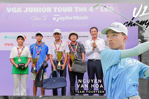Golfer trẻ Nguyễn Văn Hòa giành vị trí thứ nhất bảng U15 nam tại VGA Junior Tour 2024
