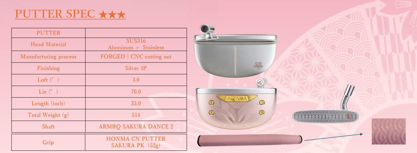 Thông Số Kỹ Thuật Bộ Gậy Golf Nữ Honma Sakura Dance II 