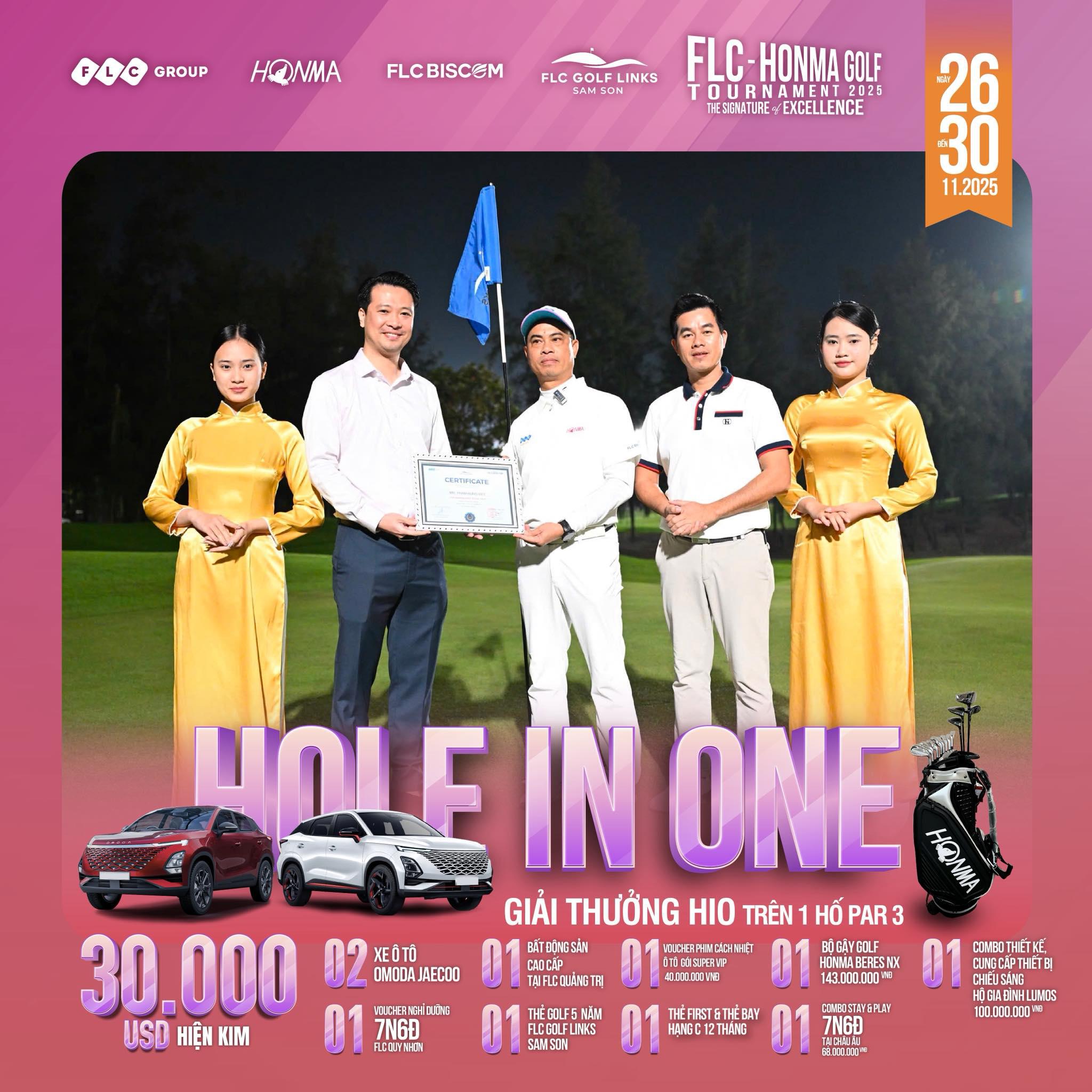 Hole In One Bạc Tỷ Đầu Tiên Tại Giải Golf FLC x Honma Golf Tournament 2025