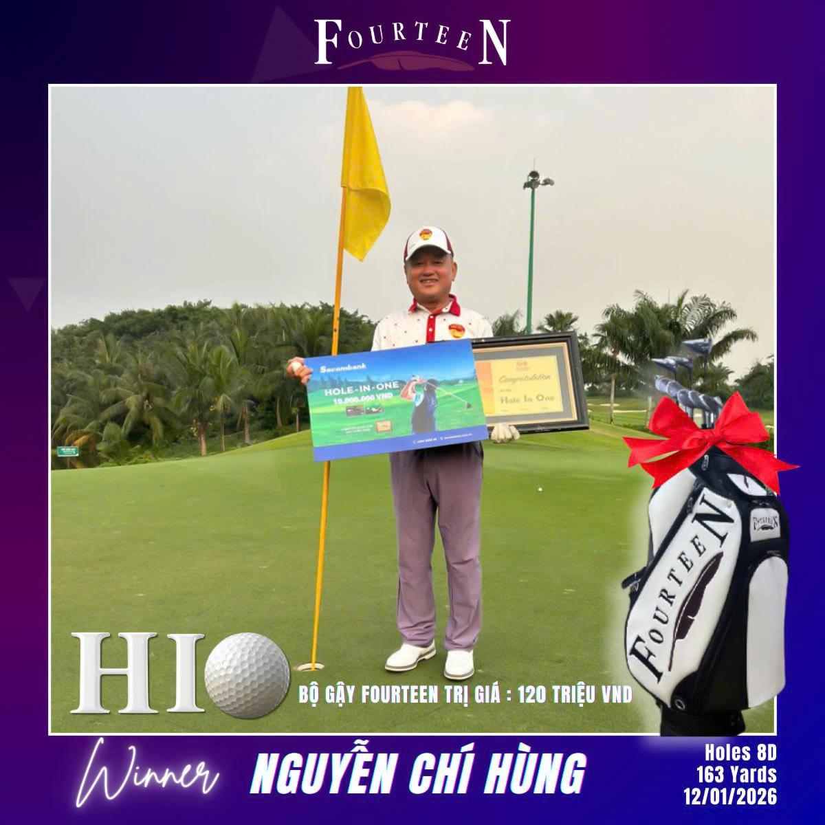Hole In One Bộ Gậy Fourteen Trị Giá 100 Triệu Tại Sân Golf Tân Sơn Nhất