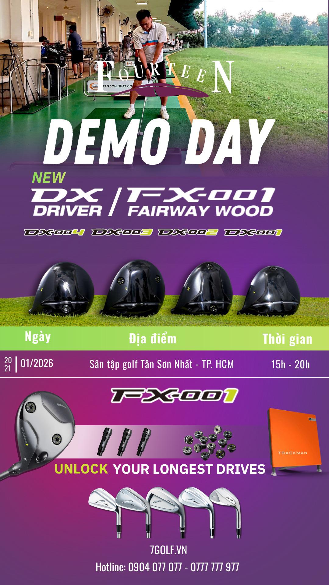 7Golf Tổ Chức Demo Gậy Golf Fourteen Tại Sân Tập Golf Tân Sơn Nhất 20-21/01/2026