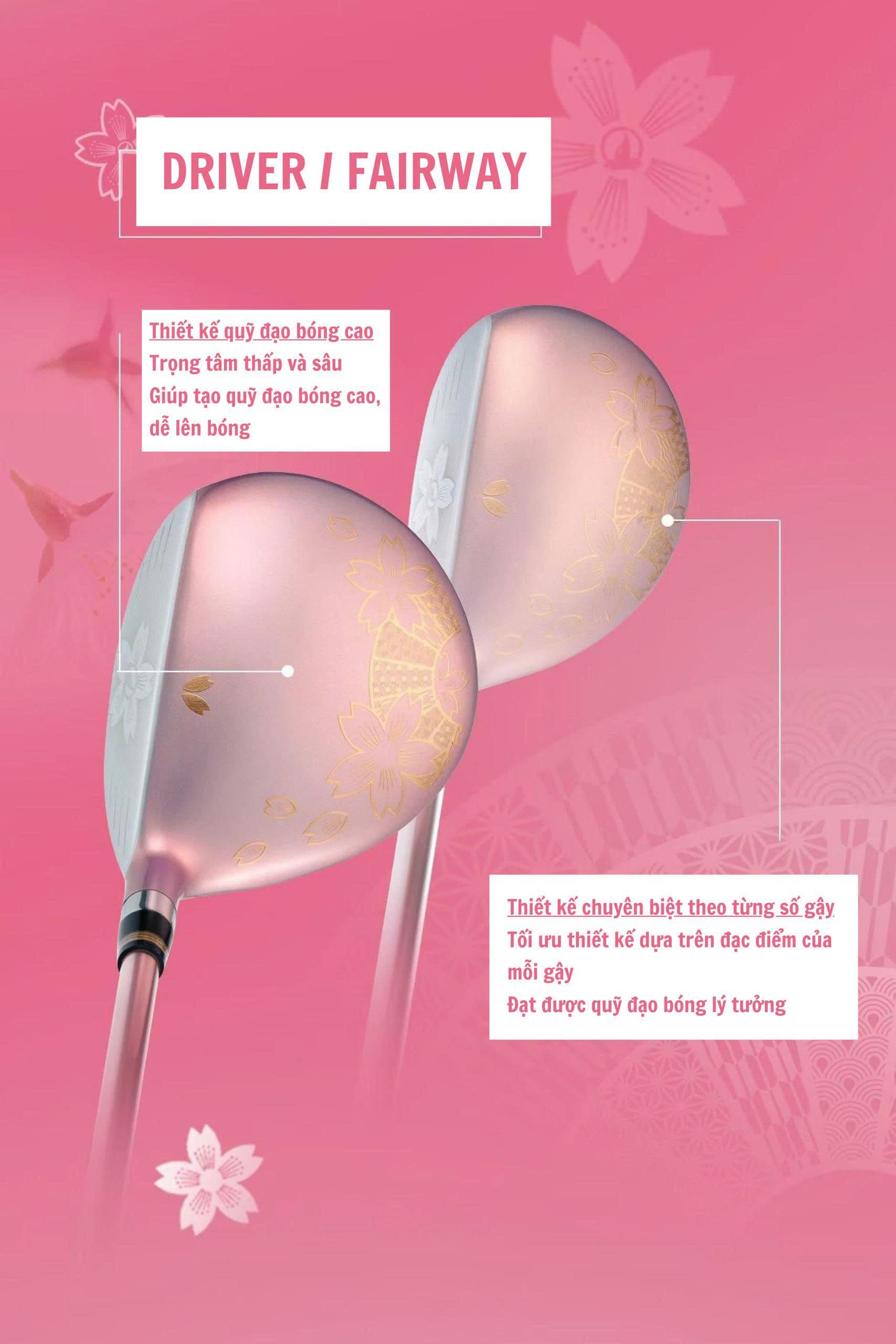 Honma Sakura Dance 2 – Bộ gậy nữ cao cấp thượng hạng