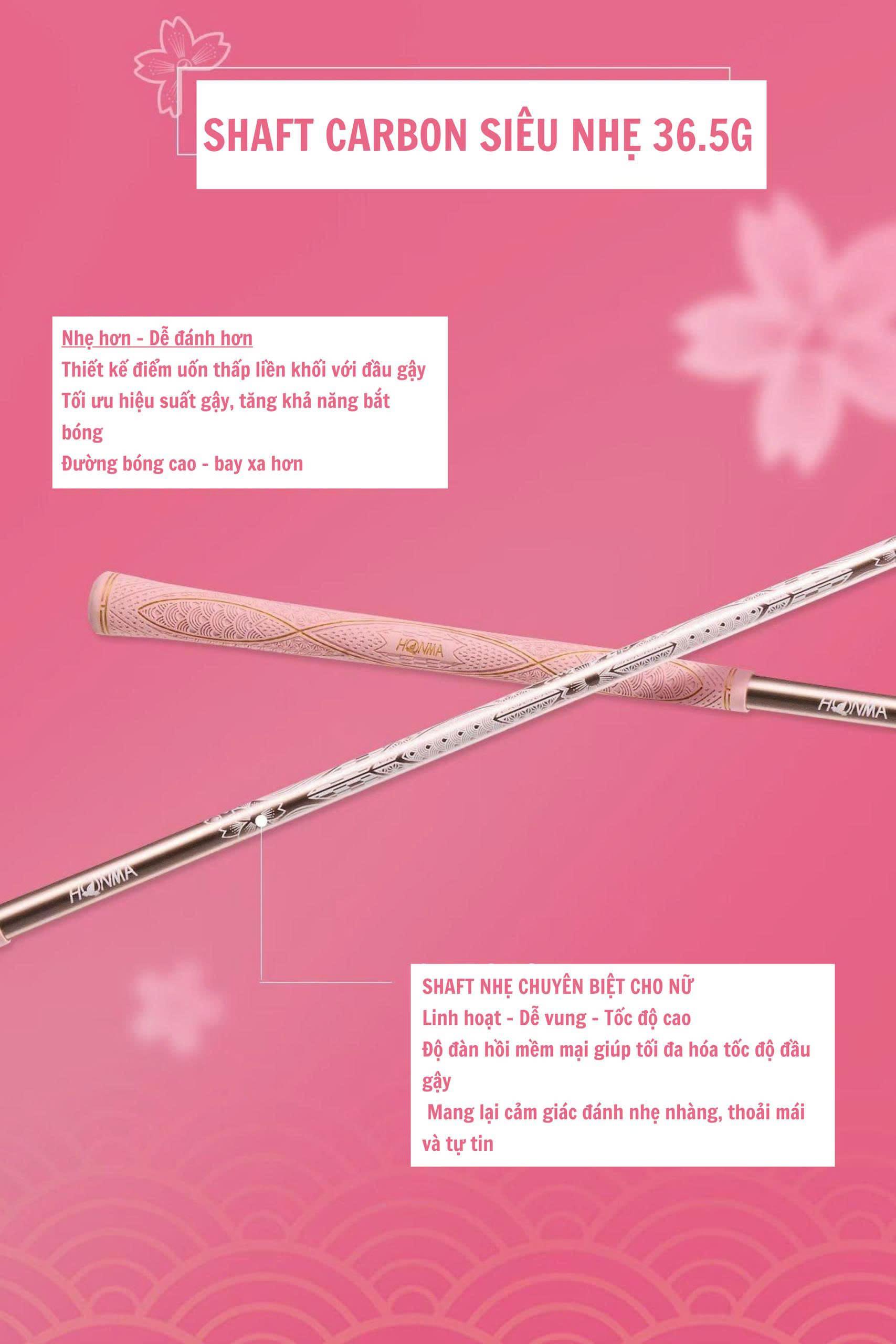 Honma Sakura Dance 2 – Bộ gậy nữ cao cấp thượng hạng
