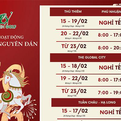 7Golf Thông Báo Lịch Hoạt Động Dịp Tết Nguyên Đán 2026