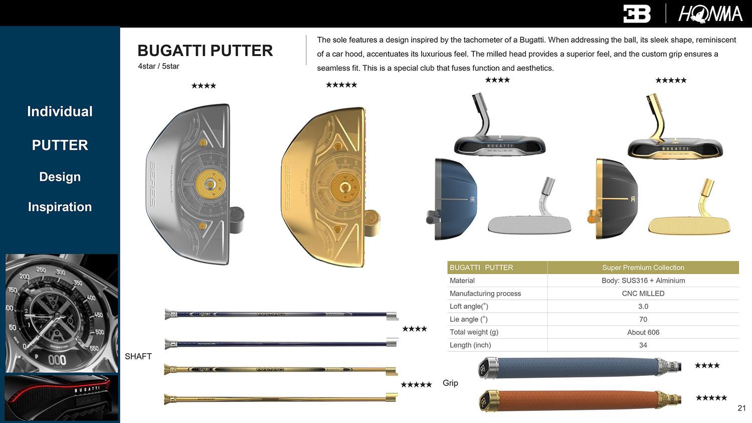 Giải Mã Công Nghệ Siêu XeTrong Bộ Sưu Tập Gậy Golf HONMA x BUGATTI