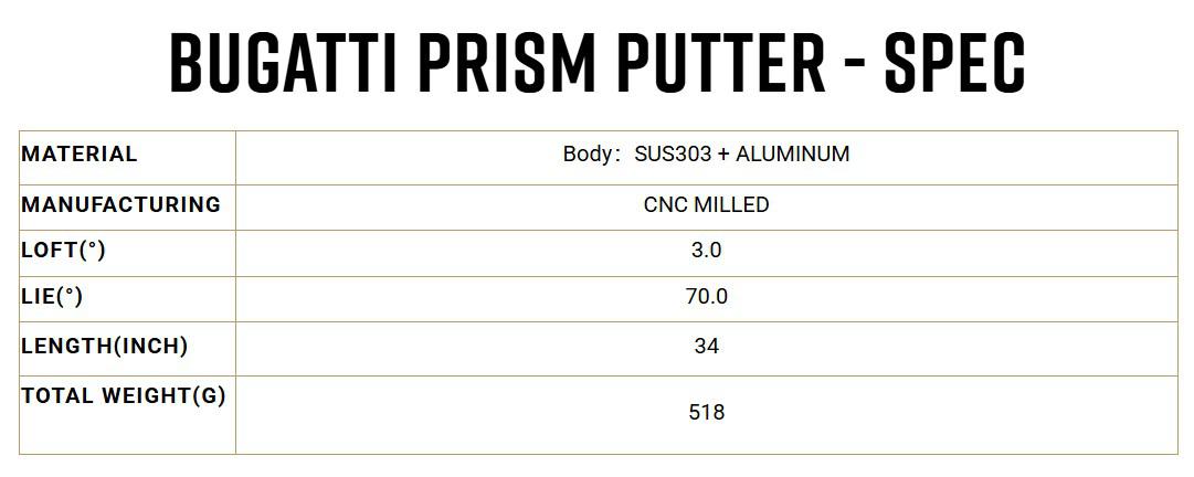 Gậy Putter Honma x Bugatti Prism